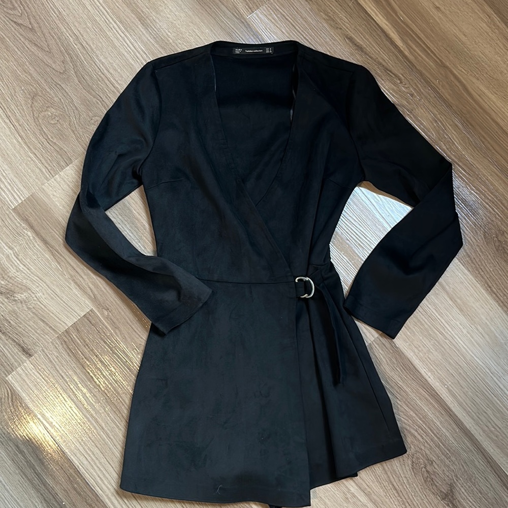 Zara Black Suede Romper